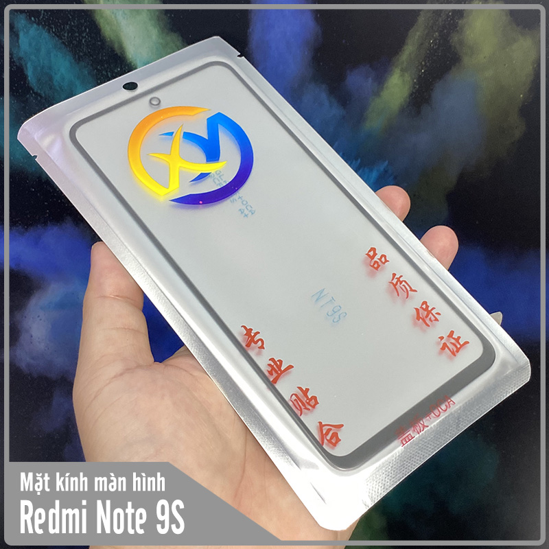 Mặt kính màn hình cho Xiaomi Redmi Note 9S - Note 9 Pro , liền keo OCA