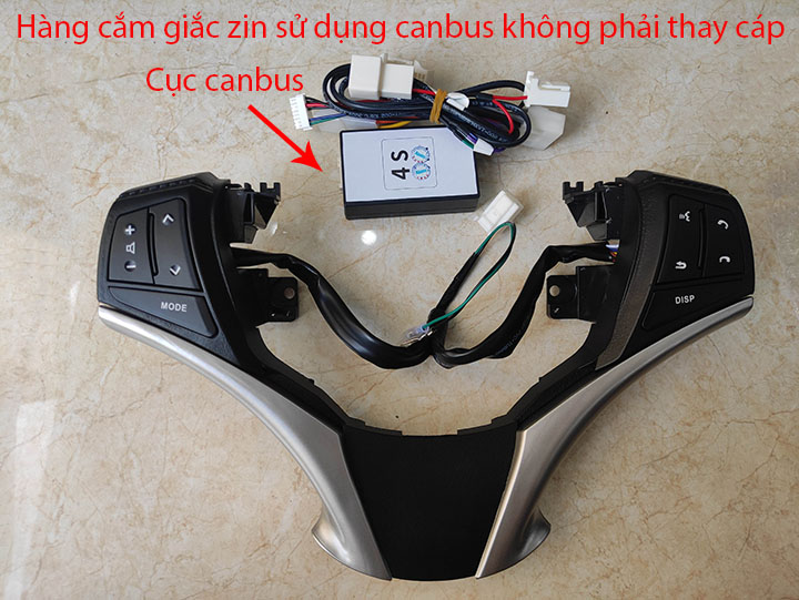 Khiển vô lăng vios /yaris 2014 -2015-2016-2017, hàng cắm giắc zin không thay cáp . Có sơ đồ lắp đặt 