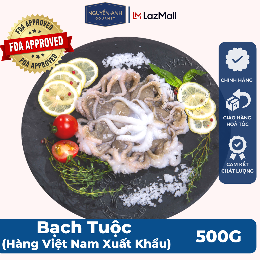 [MỚI] Bạch tuộc Nguyên Anh đặc sản Phú Quốc con to thịt ngọt có đủ các loại hải sản tươi sống như cá, tôm tươi, cá tươi mực tươi loại 500gr Hải Sản Nguyên Anh.