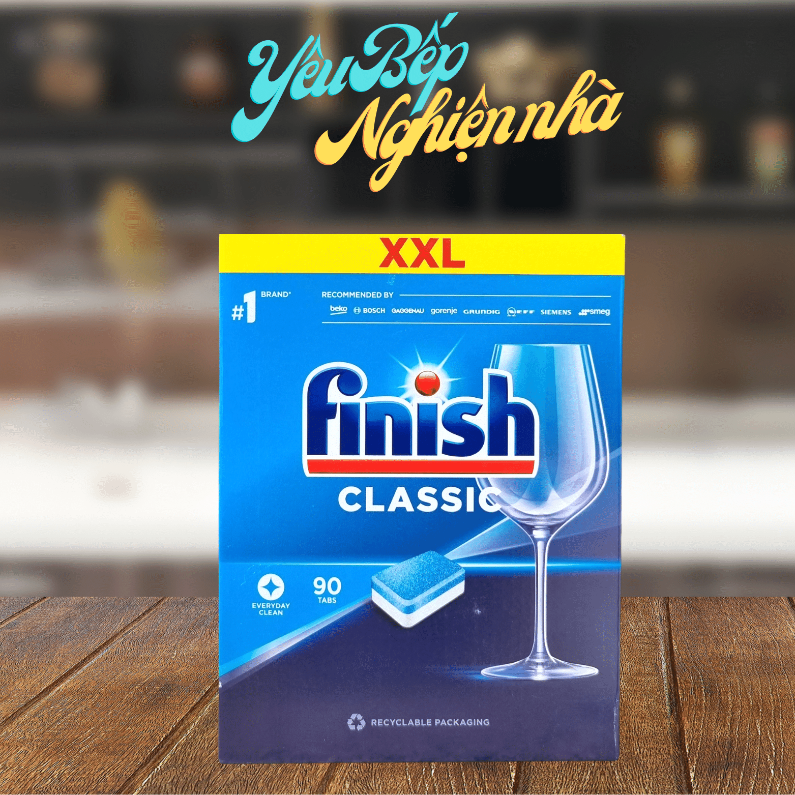 Viên rửa chén Finish Classic 90 viên - Nhập khẩu Yêu Bếp Nghiện Nhà VNM
