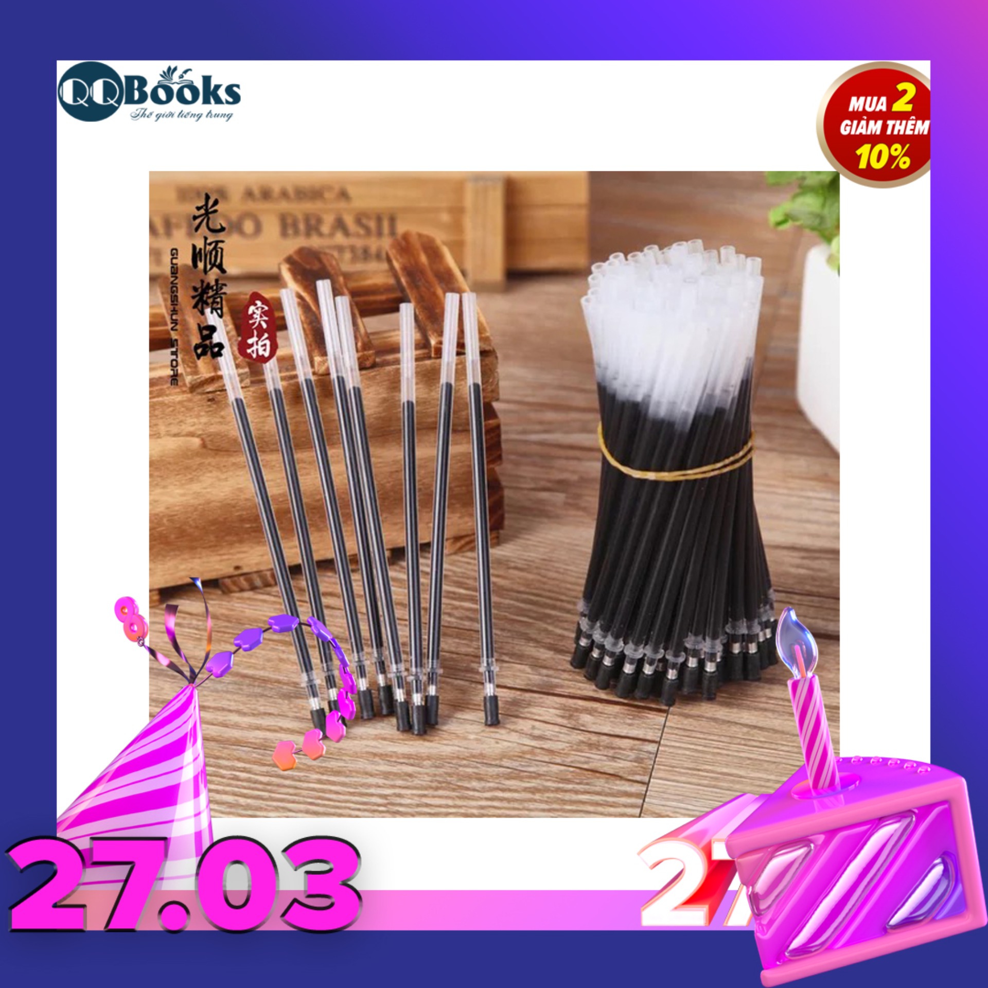 GÓI x10 ngòi mực bay màu - Luyện viết tiếng trung, anh, nhật hàn - Mực viết sau 5 phút bay màu - Tặng 01 vỏ bút