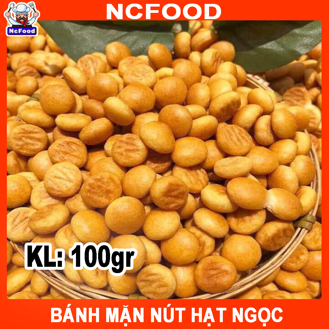 Bánh nút hạt ngọc 100gr/ bánh quy mặn nút hạt ngọc 100gr