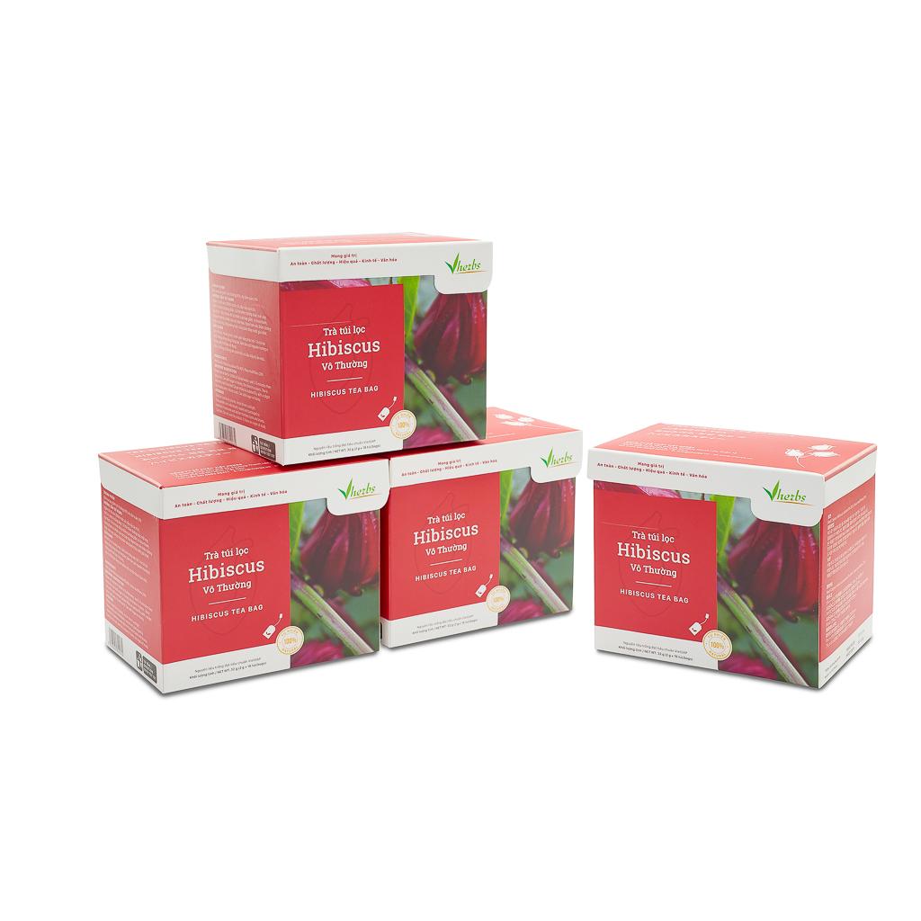 Combo 3 Hộp Trà Hibiscus Vô Thường Vherbs