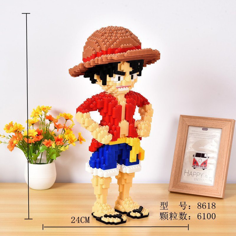 Mô hình lắp ráp, đồ chơi lắp ghép one piece luffy, choper, vua hải tặc size lớn gogo fresh shop