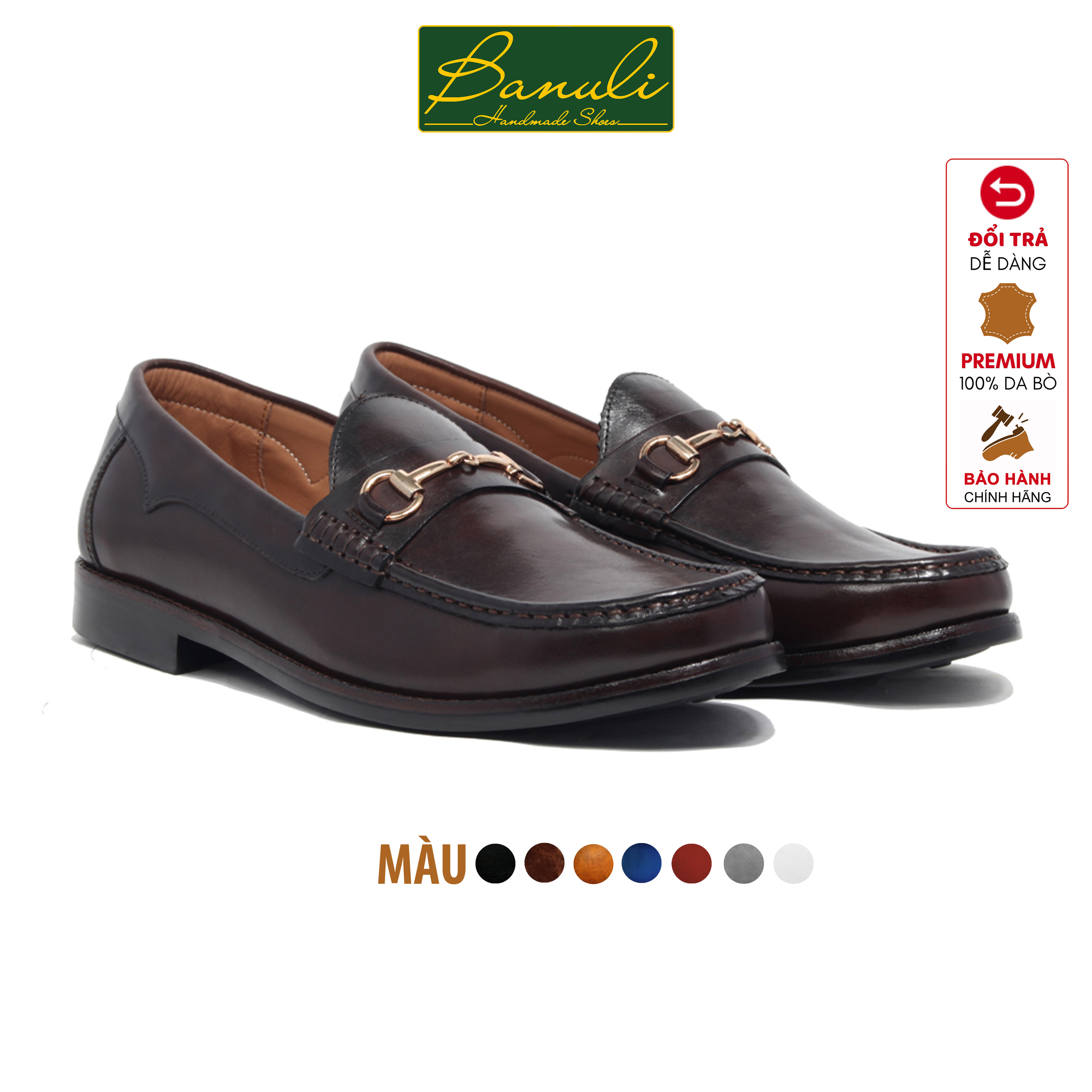 Giày tây nam cao cấp horsebit loafer hdpl2m0