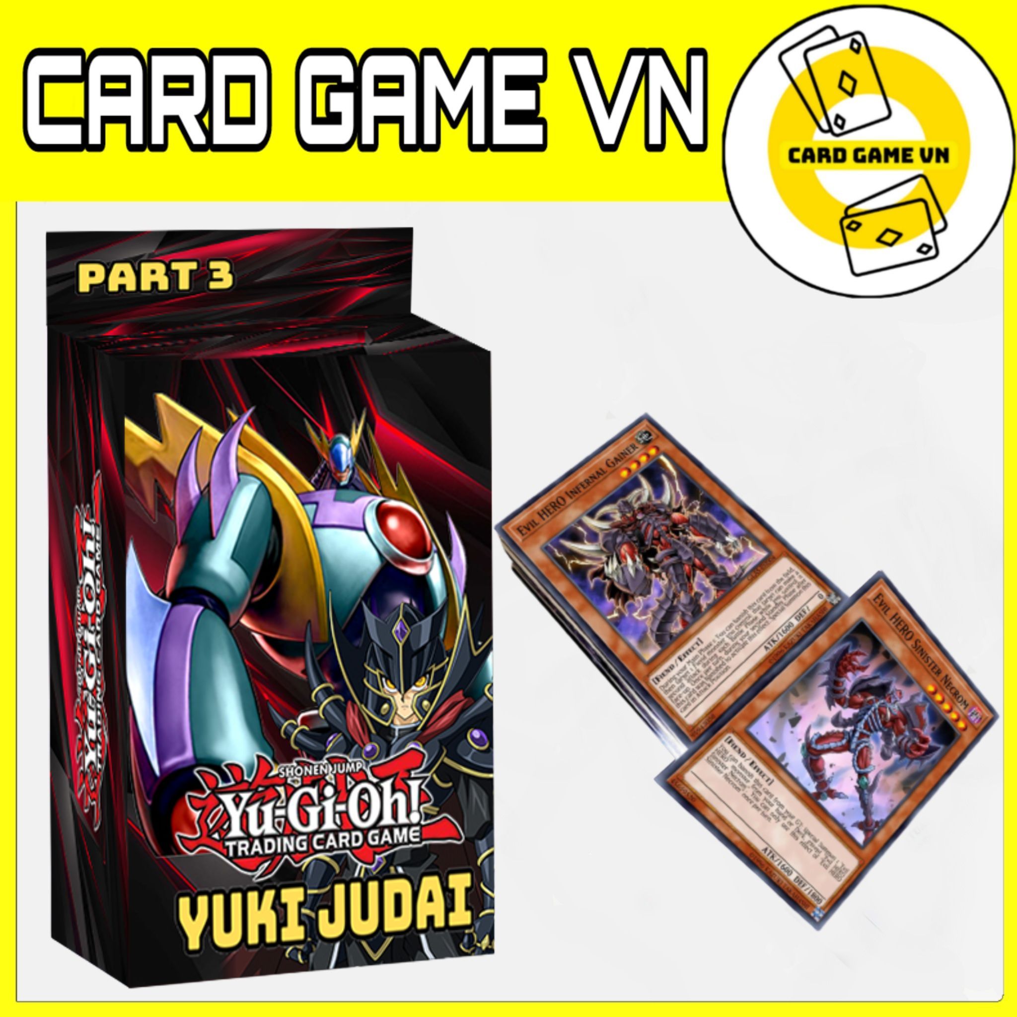 [BÀI IN] Bài YuGiOh - Hộp Thẻ Bài FullBox - Bộ 54 lá bài Evil Elemental Hero (Part 3) của Dark YuKi Judai - Card Game VN