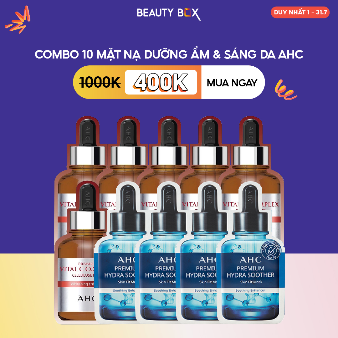 Combo 10 mặt nạ dưỡng giúp làm săn da mặt chắc ahc premium complex mask