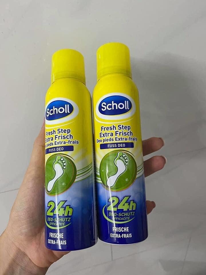 Xịt khử mùi hôi chân Scholl Fresh Step Extra Frisch Deo pieds Extra-fairs 24h