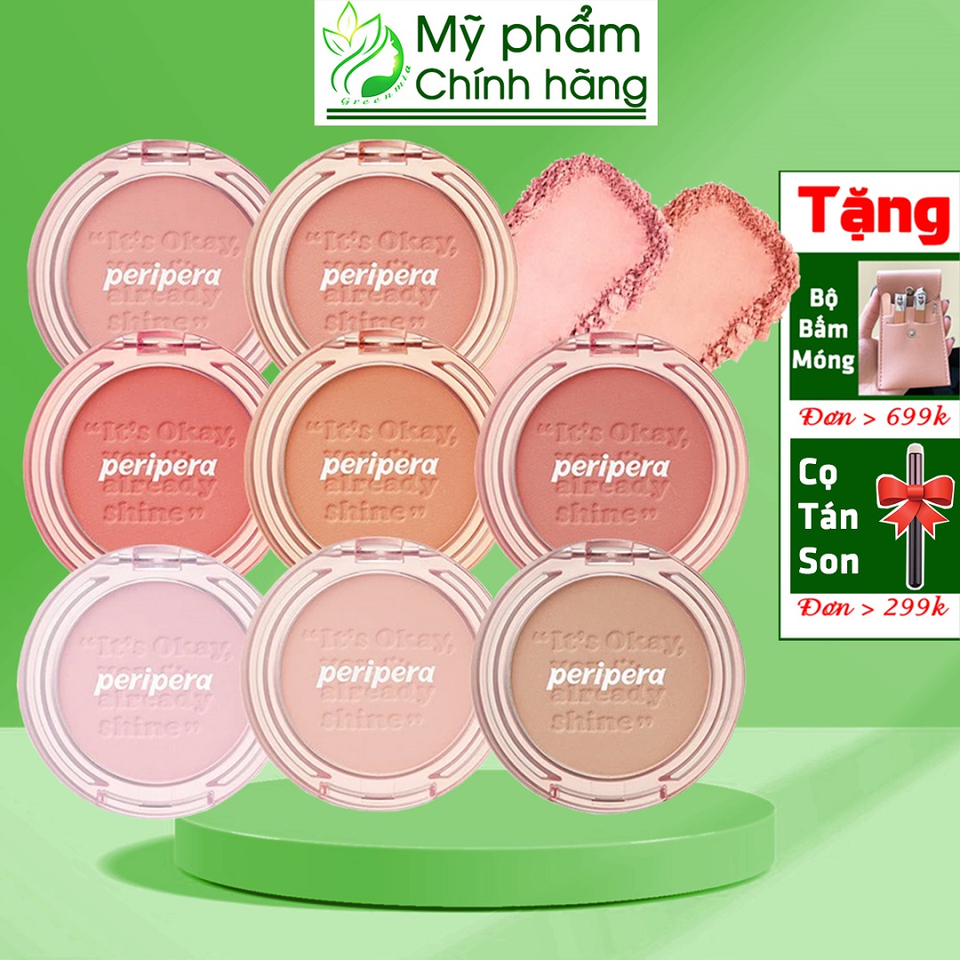Phấn Má Hồng Peripera Pure Blushed Sunshine Cheek Lên Màu Xinh Bền Màu [ĐỦ MÀU CHÍNH HÃNG]