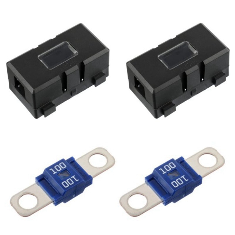 2 X ANS-H Car Fuse Holder and 2 X High Current Bolt on Midi Fuses 40A Amp