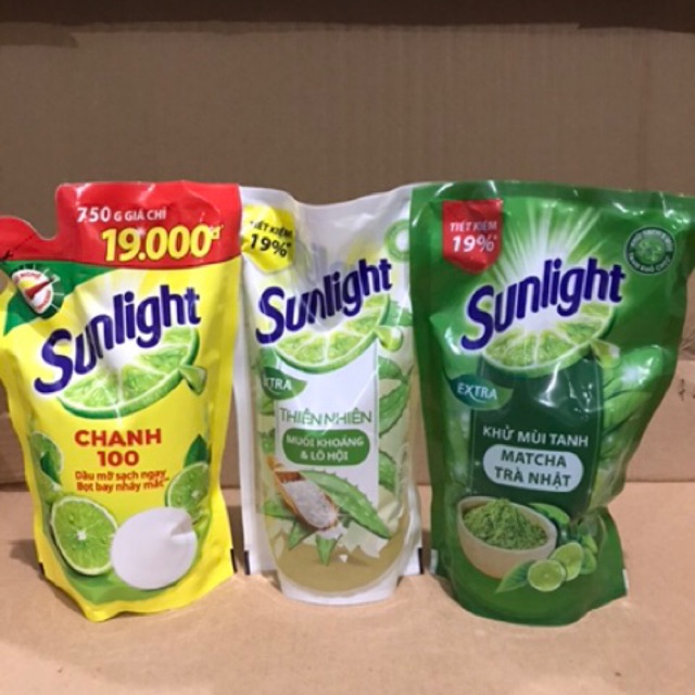 Nước Rửa Chén Bát Sunlight Túi 750Ml - Túi trắng 550g