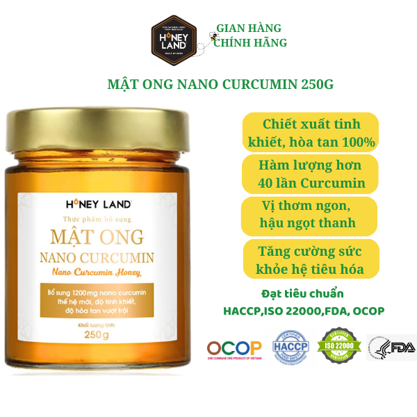 Mật ong NaNo Curcumin Honeyland 250g