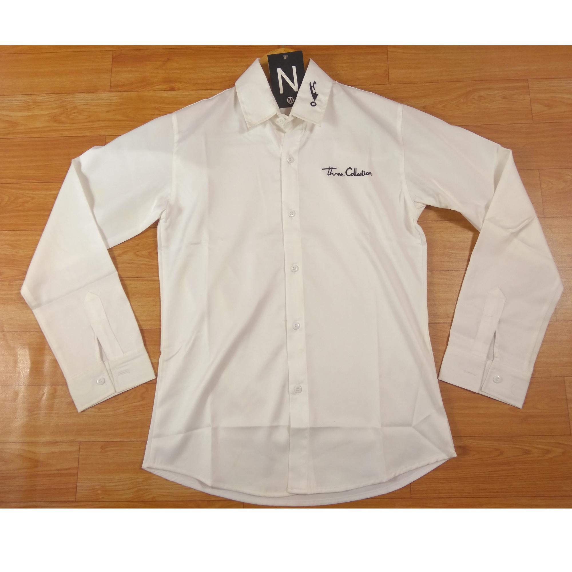 Áo Sơ Mi Nam Tay Dài Không Túi Màu Trắng Họa Tiết Nhỏ Trước Ngực Và Cổ Áo Asmnam110 Cao Cấp Chính Hãng Giá Rẻ Đẹp Bền Chất Lượng 2020