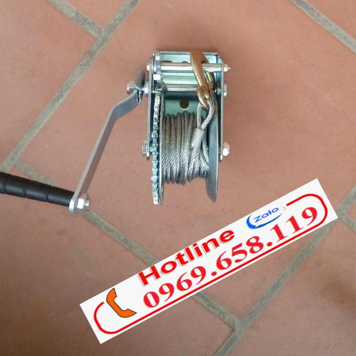 Rẻ-bền-đẹp-uy tín -tời quay tay, tời tay 1400lbs, cáp dài 10m, toi quay tay, toi tay bảo hành 6 tháng