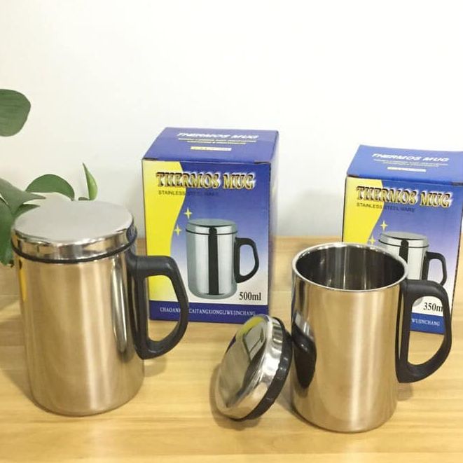 ly/ca giữ nhiệt inox 500ml có nắp đậy bằng inox cao cấp (giadungq 12)