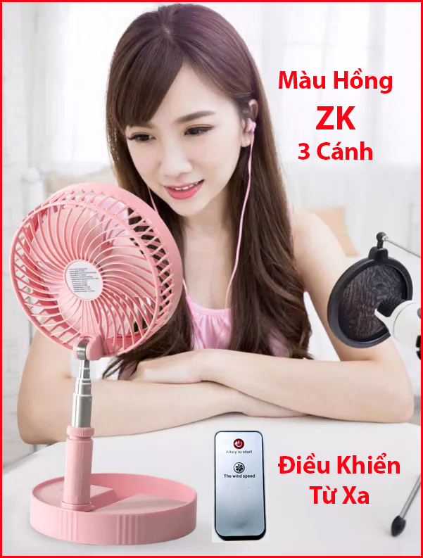 Quạt P9S: Sạc Tích Điện Có (Điều Khiển Từ Xa) Pin 7200 MaH Thời Gian Sử Dụng 5 - 12H