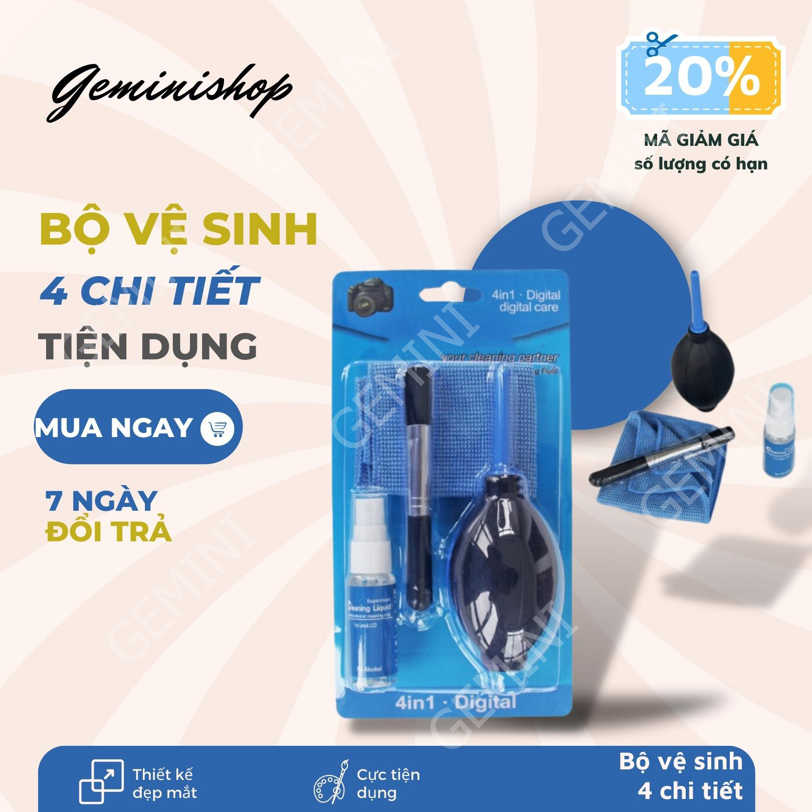 Bộ Vệ Sinh Laptop LCD MÁY ẢNH BÀN PHÍM 4 IN 1