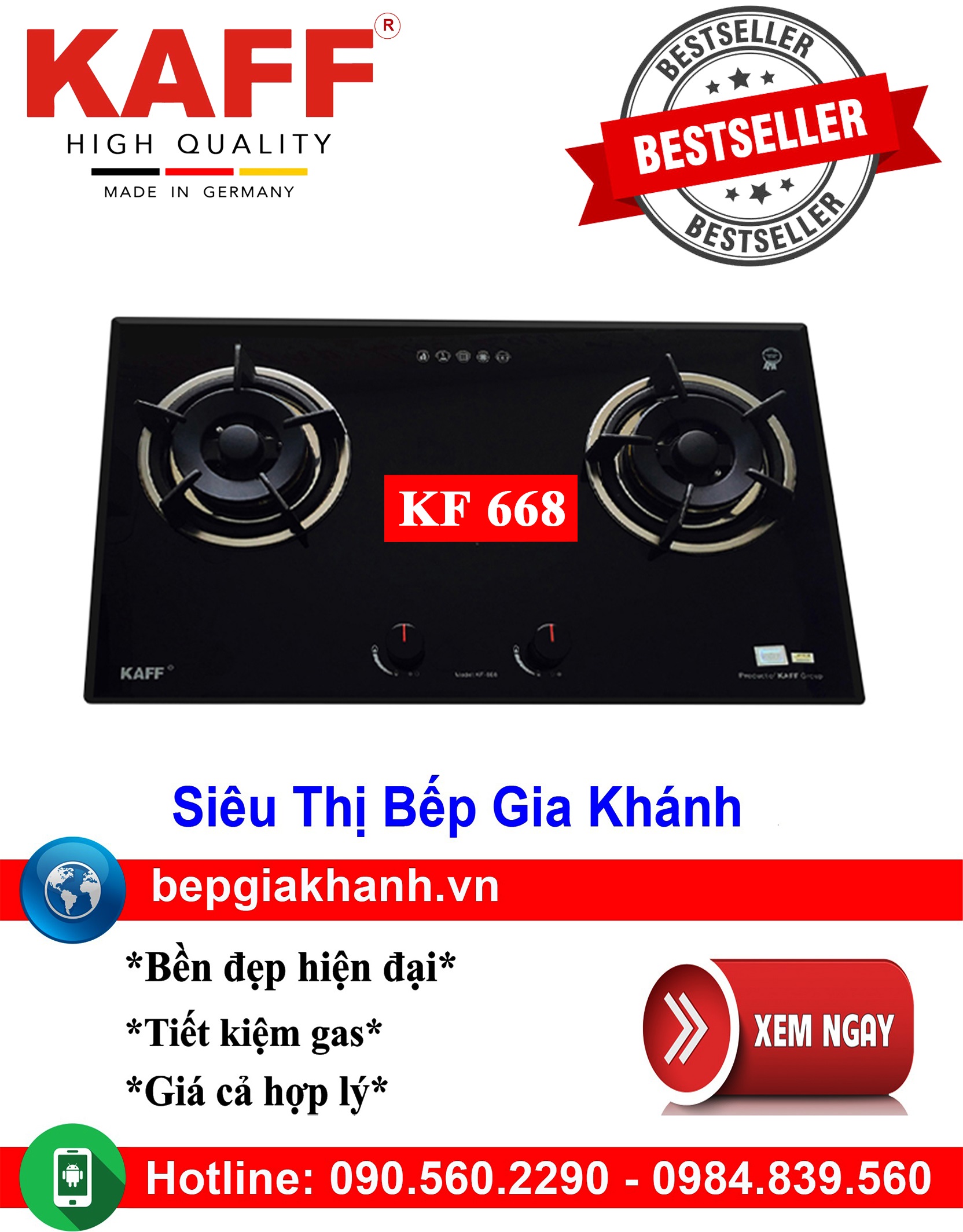 Bếp gas âm Kaff KF 668 bếp gas bếp gas đôi bếp gas đơn bếp gas âm bếp ga bếp ga đôi bếp ga đơn bếp ga âm bep ga bep gas