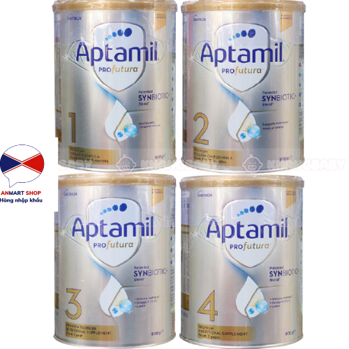 [Mẫu mới]Sữa Aptamil ProFutura Úc Mẫu Mới Số 2, 3 ,1, 4 Hộp 900G Nhập Khẩu Nội Địa Australia Hàng Bay Air An Mart giúp phát triển toàn diện cả về chiều cao, trí não và cân nặng cho bé