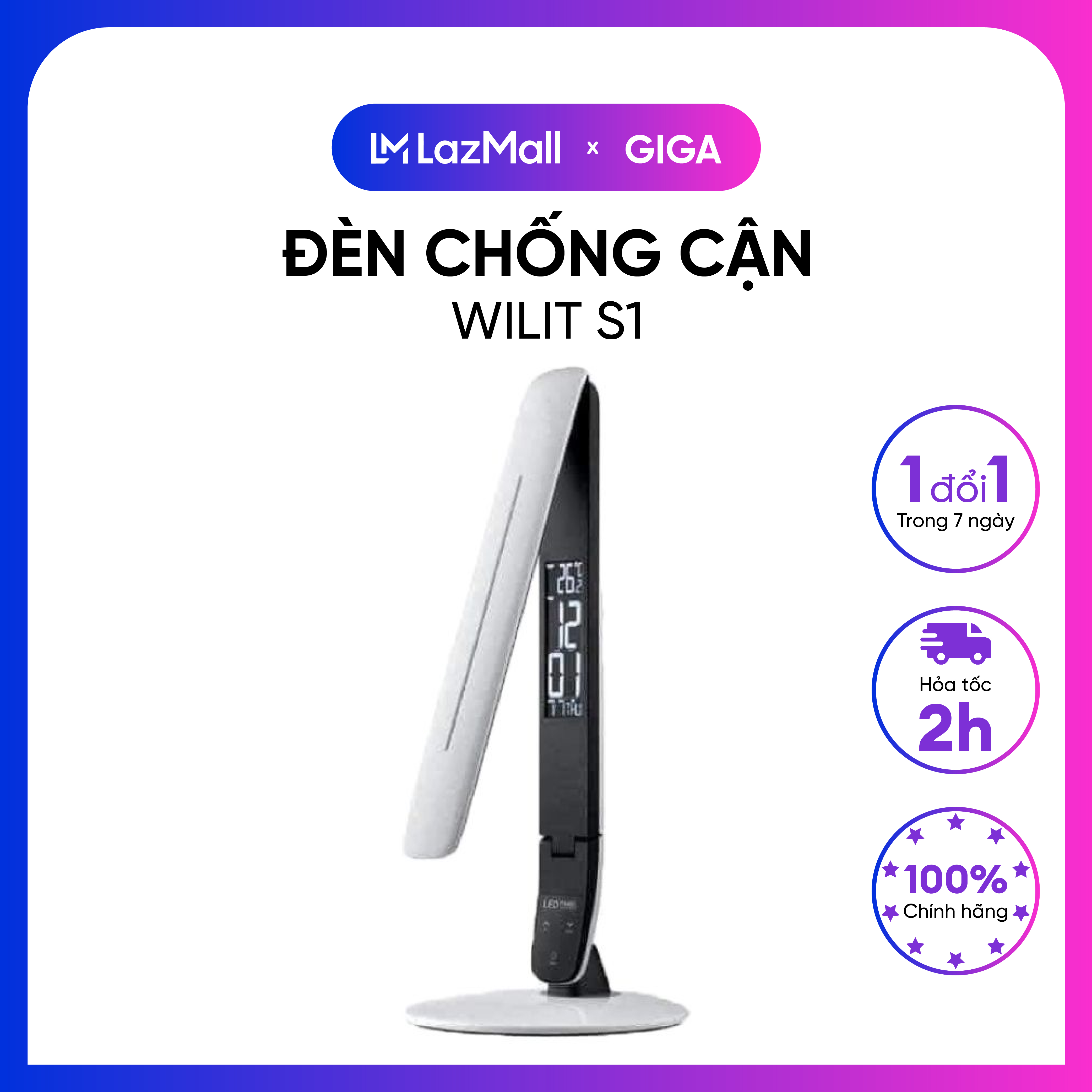 Đèn chống cận wilit s1 màu trắng