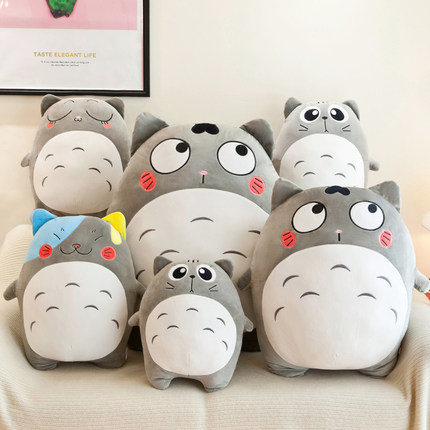 Gấu bông totoro màu xám - Thú nhồi bông nhân vật hoạt hình totoro biểu cảm ngộ nghĩnh, vải nhung co dãn 4 chiều có thể dùng làm gối ôm, quà tặng - Gấu bông Best Home