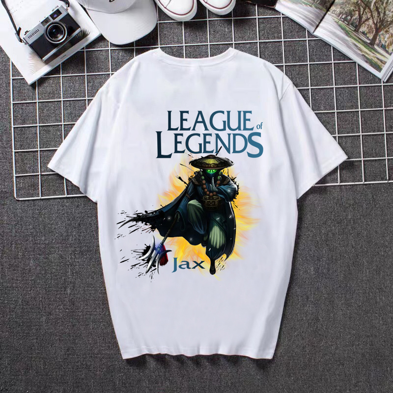 Áo thun cặp nam nữ in hình Jax bậc thầy vũ khí, LOL Liên Minh Huyền Thoại - Áo phông local brand