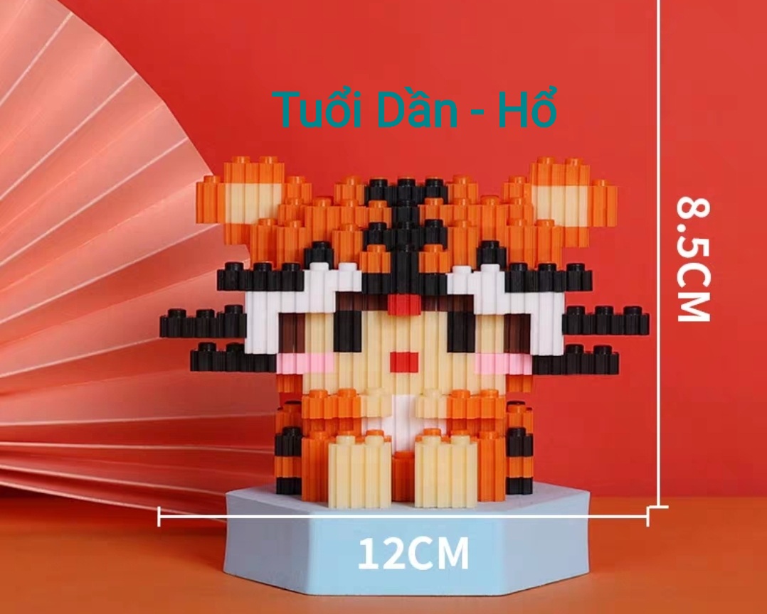 Mô hình lắp ráp 12 con giáp mini dễ thương cho bé