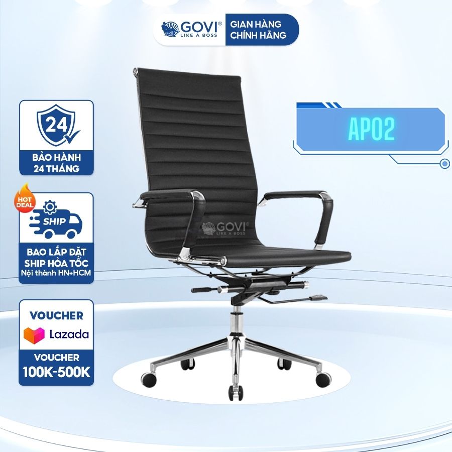 Ghế xoay văn phòng da simili Apollo AP02