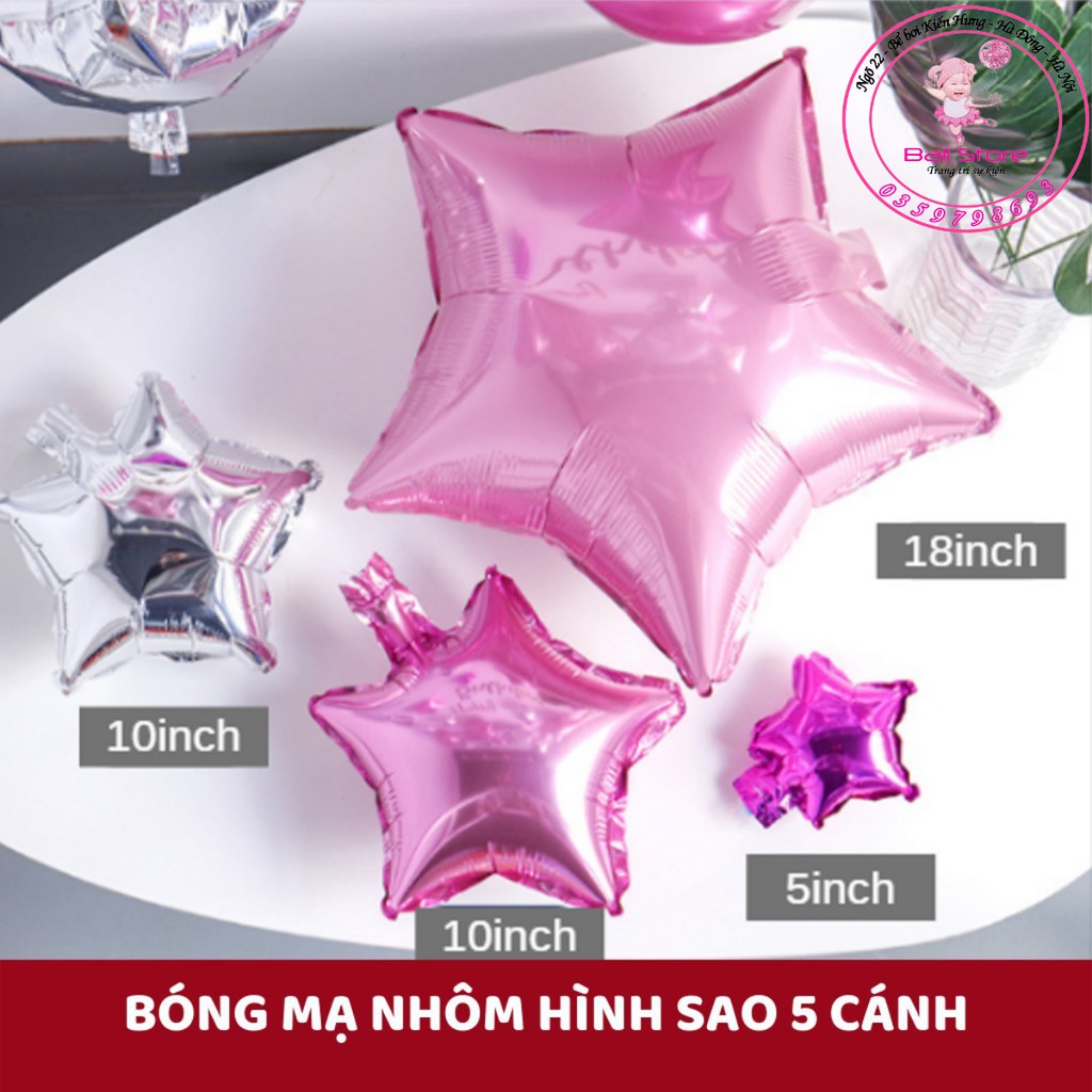 bóng xạ hình ngôi sao 18 trang trí sinh nhật sự kiện thôi nôi cổng bóng