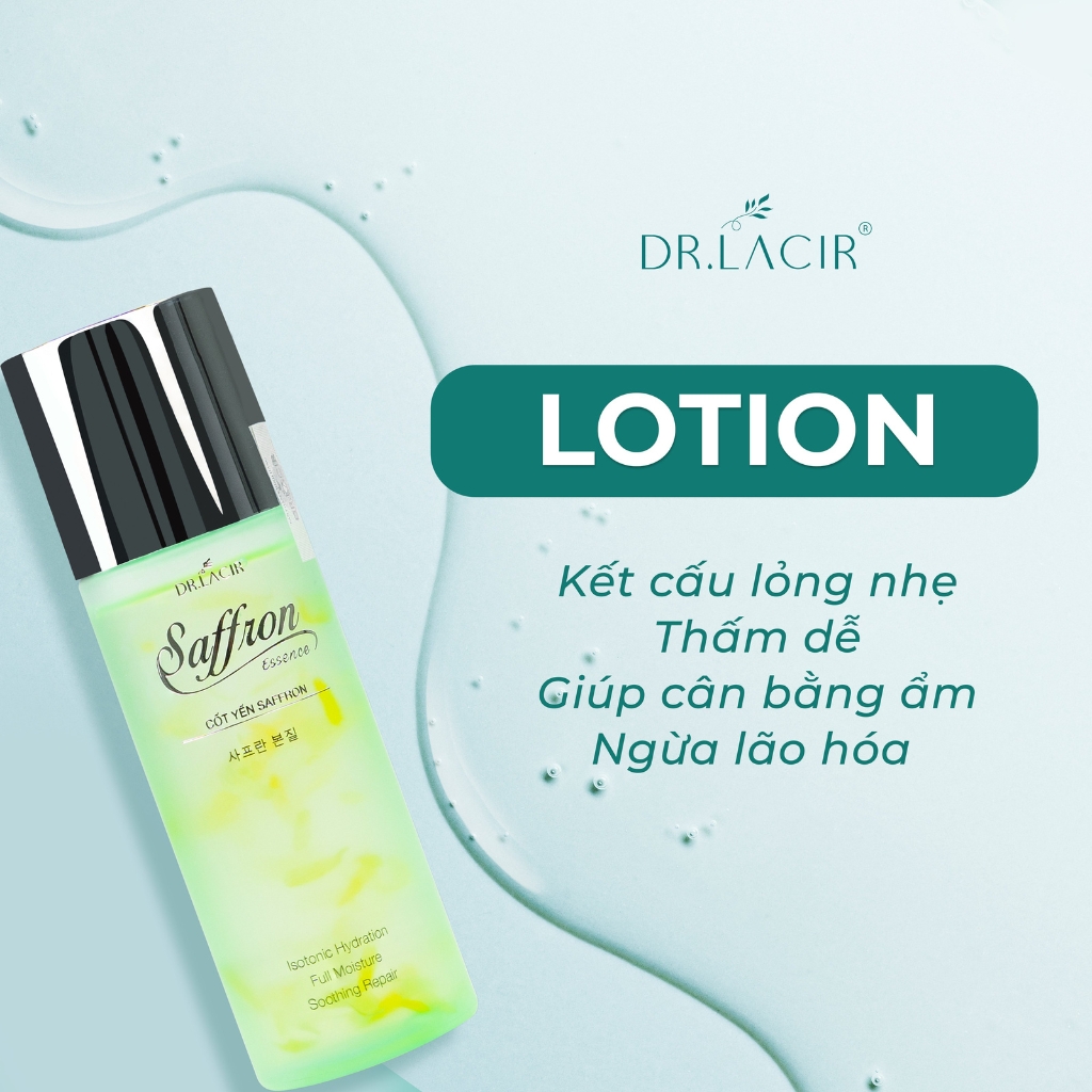 Nước hoa hồng toner cốt yến saffron Dr Lacir giúp cấp ẩm và làm sạch sâu cho da 100ml - Gia Tuệ House