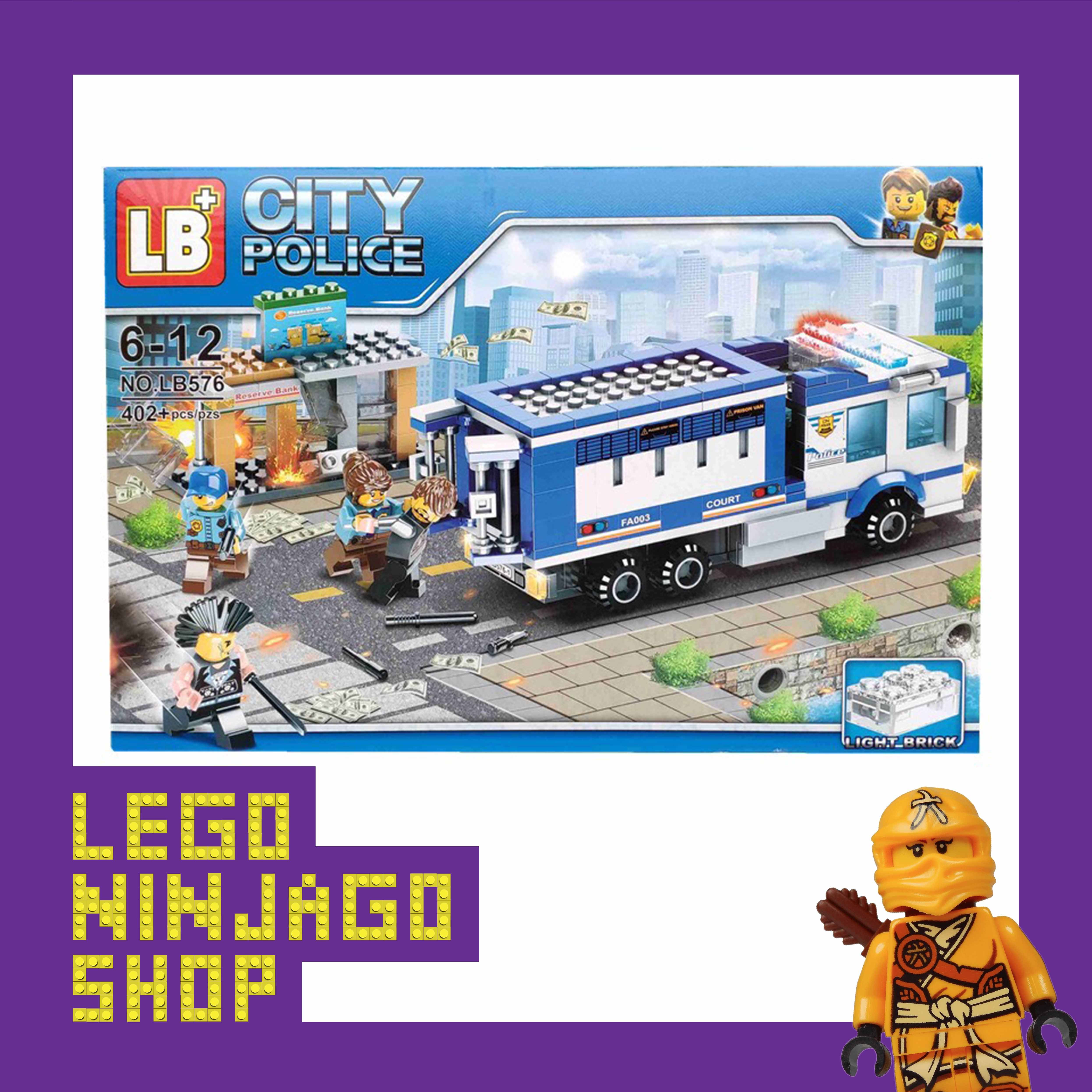 Bộ lắp ráp xếp hình Lego City Police 576: Xe cảnh sát áp giải tội phạm
