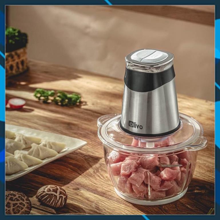 Máy xay thịt, máy xay đa năng olivo fc21 công suất mạnh mẽ 500w dung tích 2.1l - bh 12 tháng chính hãng