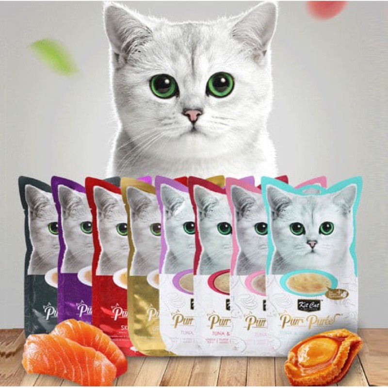 [HCM]KitCat Purr Puree Súp thưởng dinh dưỡng cho mèo - Gói 4 thanh