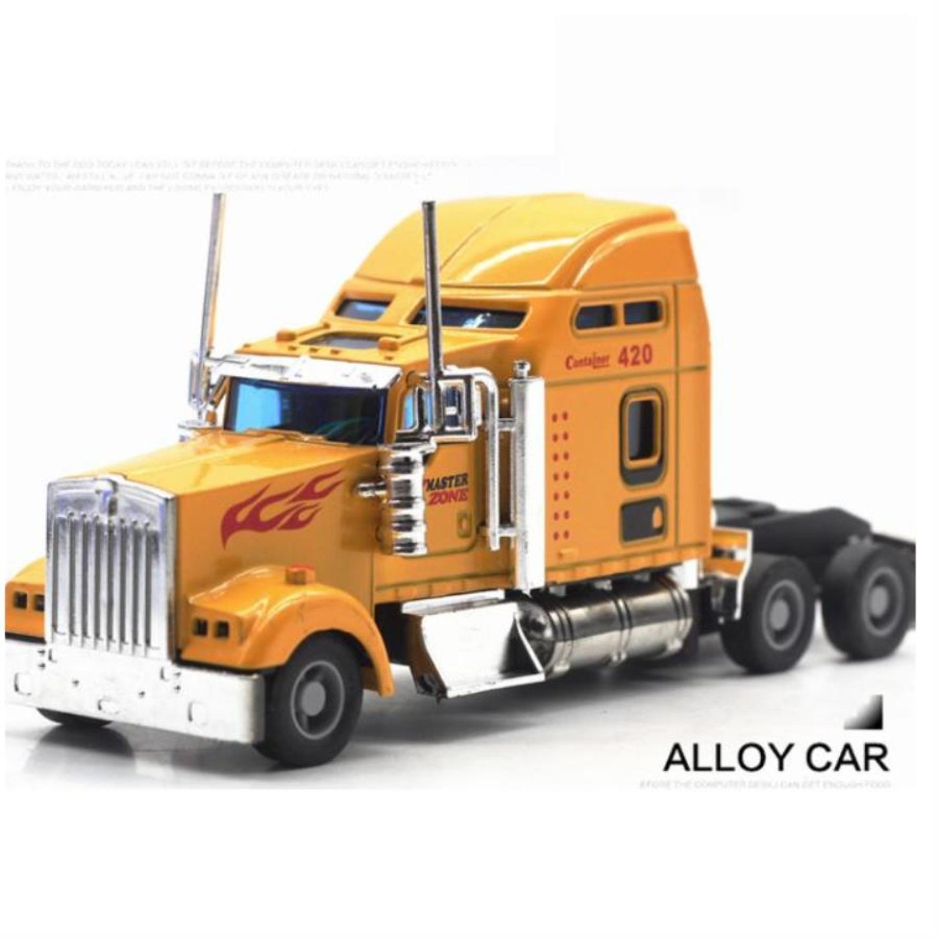 Mô hình xe container đầu kéo tỉ lệ 1:42 đồ chơi trẻ em xe bằng hợp kim nhựa