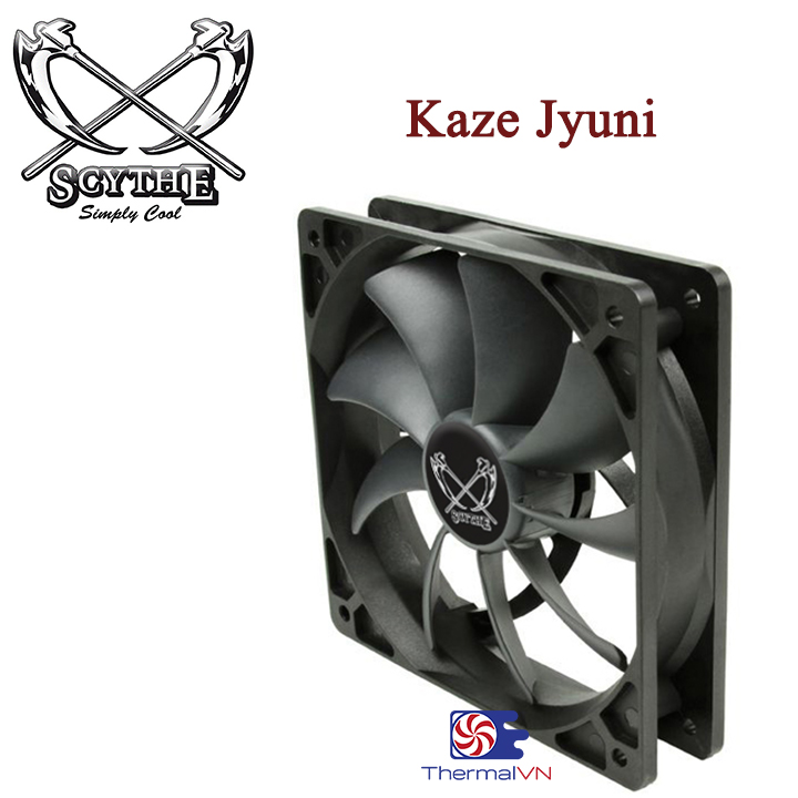 Quạt fan case 12cm Scythe Kaze Jyuni - Quạt 1850 vòng sức gió lớn