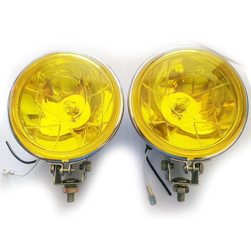 2 Đèn gầm inox  Thủy TInh vàng- H3-24V - 55W,(10cm~11cm) đèn phá sương,đèn cản, đèn sương mù chất lượng