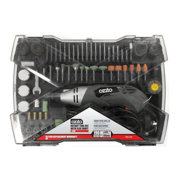 Bộ máy mài khuôn 190 phụ kiện hiệu ozito rtr-4100 hàng mới 100% nhập khẩu úc