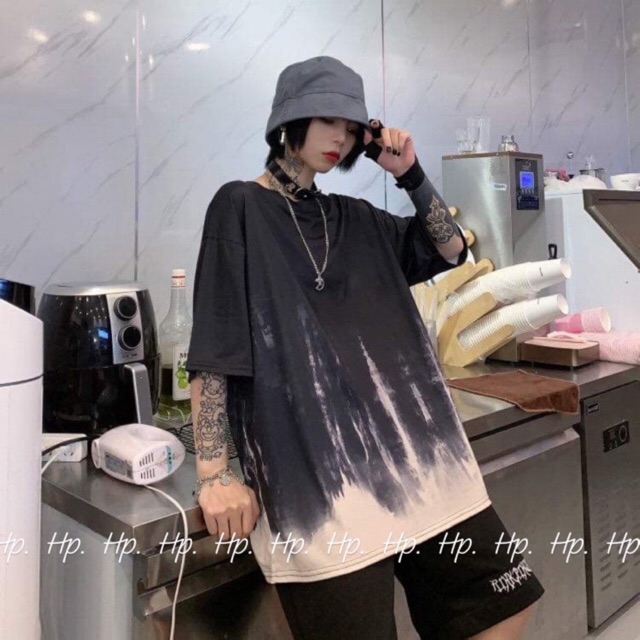 [HCM]Áo Thun Phông Nam Nữ Loang Màu Gấu Cá Tính