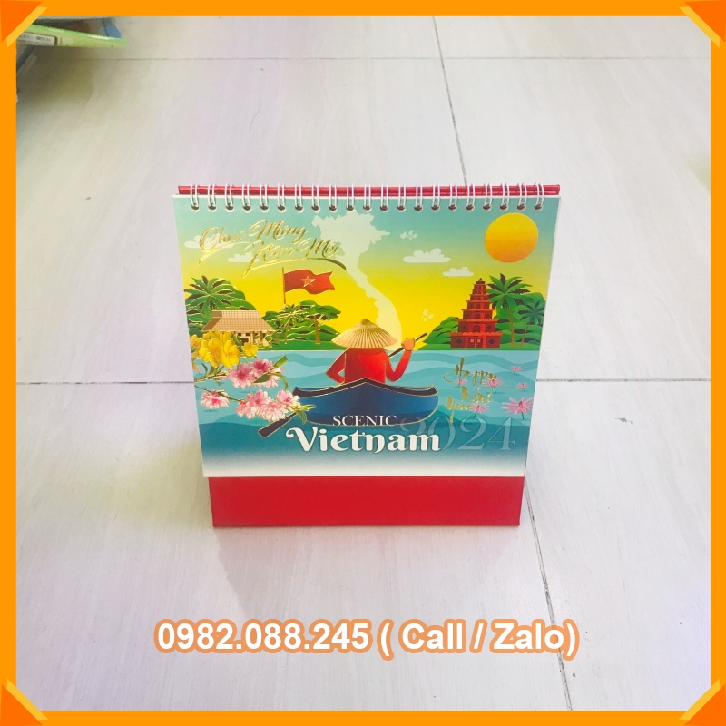 Lịch 2024 - ) lịch để bàn chữ a