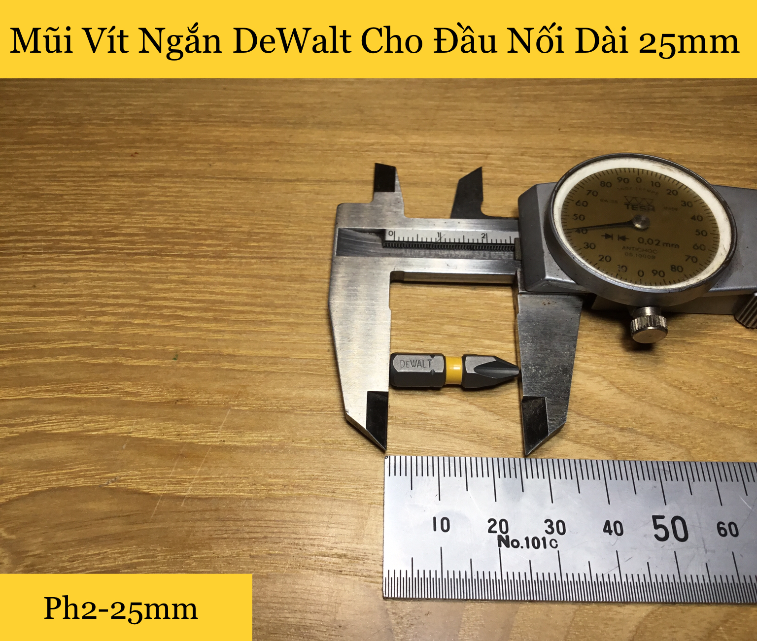 Bộ 5 Mũi Vít Ngắn DeWalt Cho Đầu Nối Dài 25mm