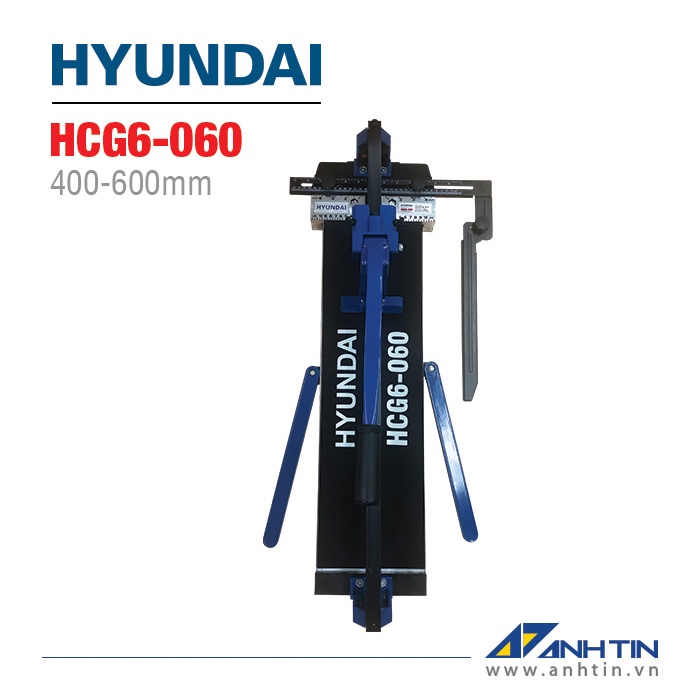 Bàn cắt gạch men hyundai hcg6-060, bàn cắt gạch đẩy tay chiều dài cắt tối đa 600mm | độ dày cắt tối đa 16mm