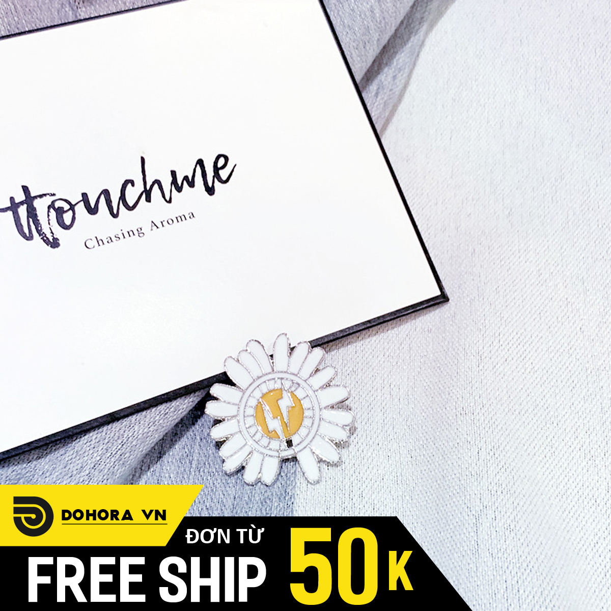 Ghim cài áo nữ, hình hoa cúc siêu đẹp GC1, dùng cài mũ, cài balo, túi xách, mẫu mới hot trend 2020