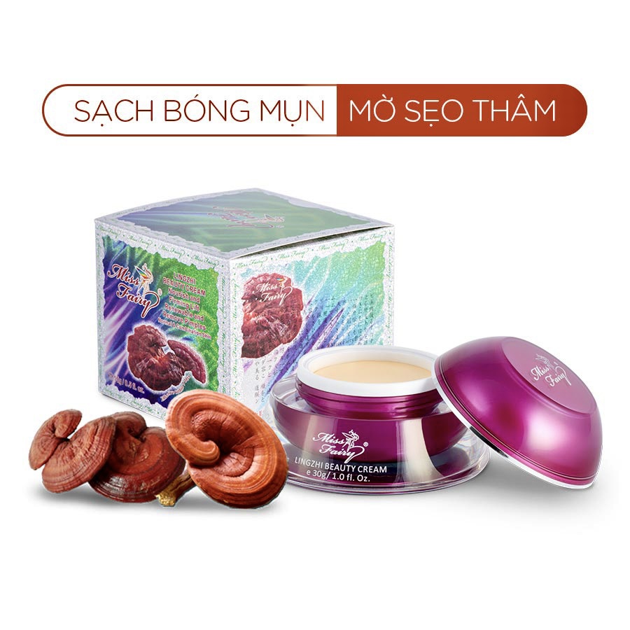 Kem miss fairy linh chi giảm mụn mờ vết thâm lingzhi beauty cream 15gr