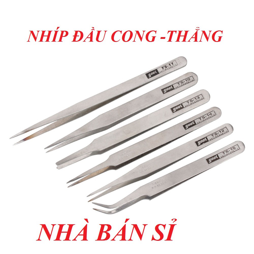 Nhíp gắp đầu cong ts15 - đầu thẳng ts10