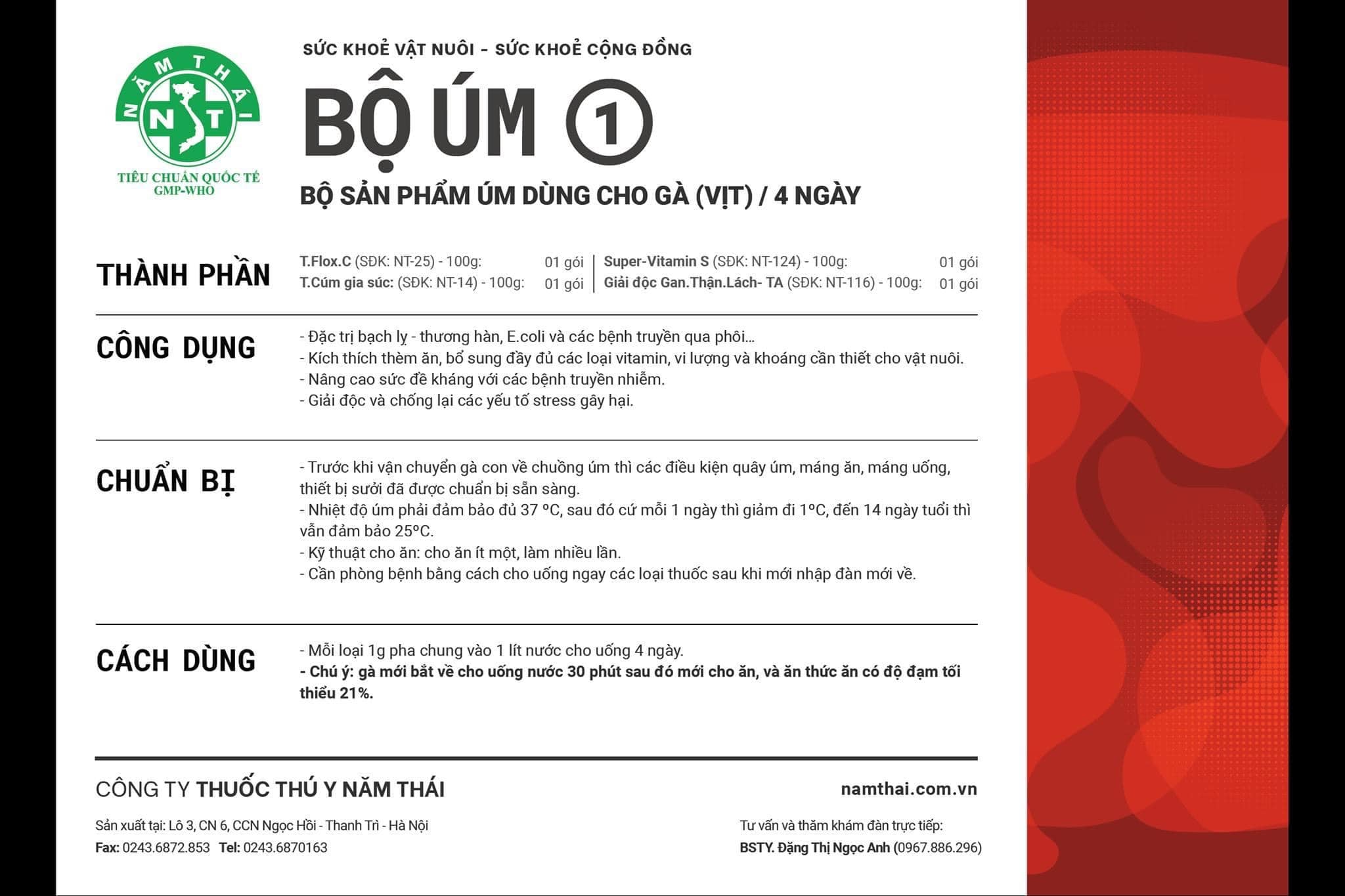 Bộ úm 1 năm thái bổ sung vitamin, tăng sức đề kháng
