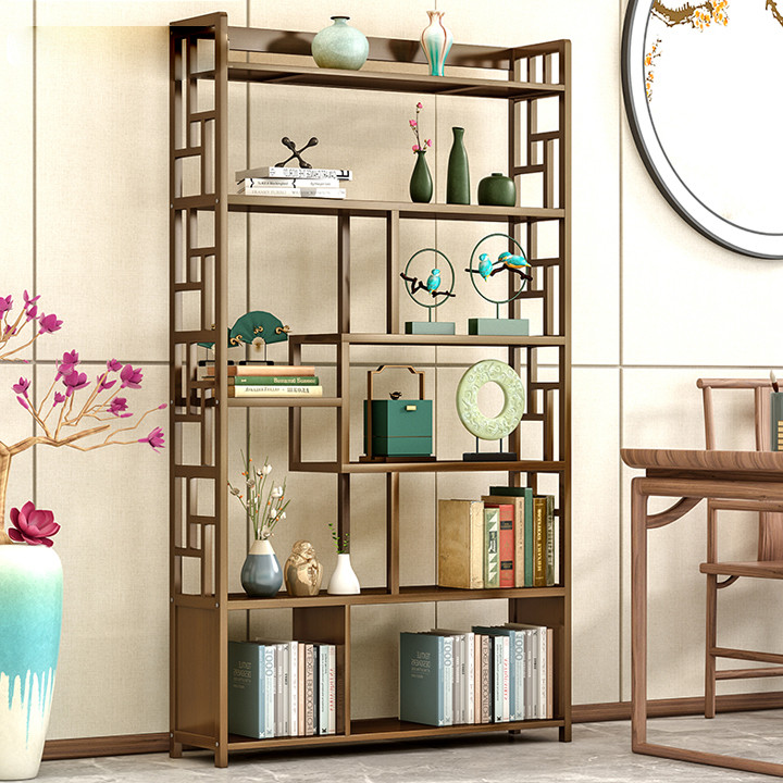 Kệ trưng bày phòng khách , phòng ngủ bằng tre phong cách cổ