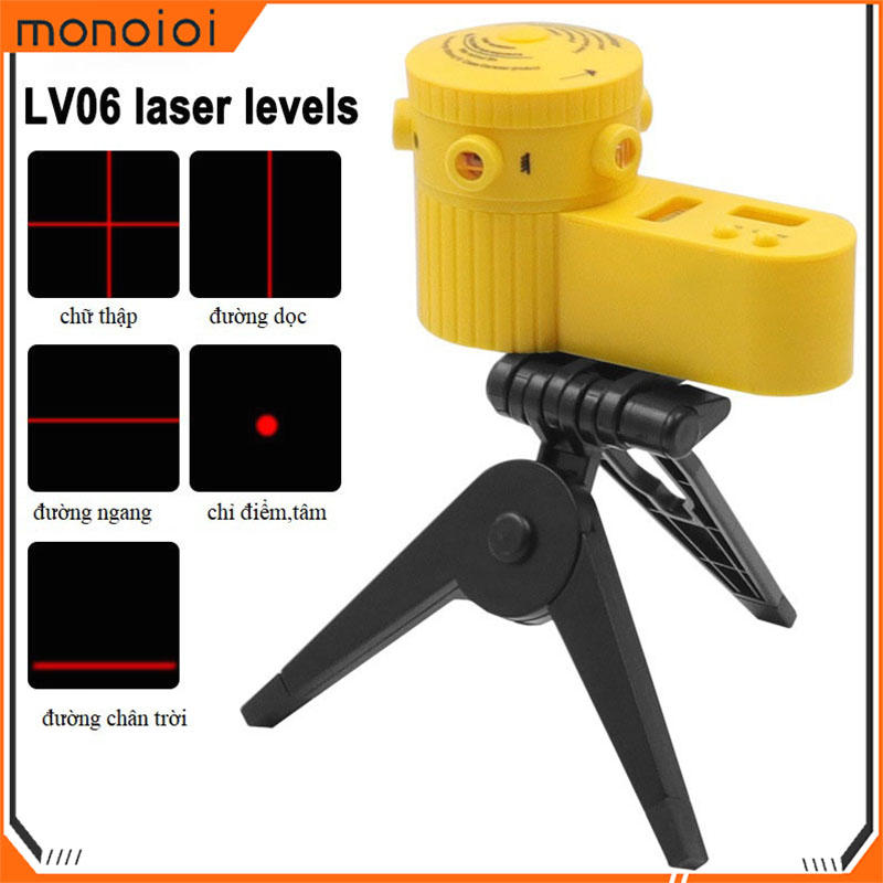 【Hàng Có Sẵn Monqiqi Thước đo laser khoảng cách tia hồng ngoại 5in1 đa năng đo lường mức độ chính xác cao, thước đo góc cân bằng, cân mực nước máy đo laser xây dựng chuyên nghiệp
