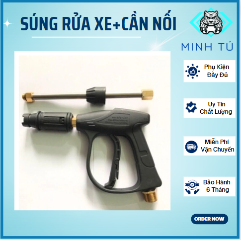 Súng rửa xe cho máy rửa xe, máy bơm. kèm cần nối dài / hàng chính hãng
