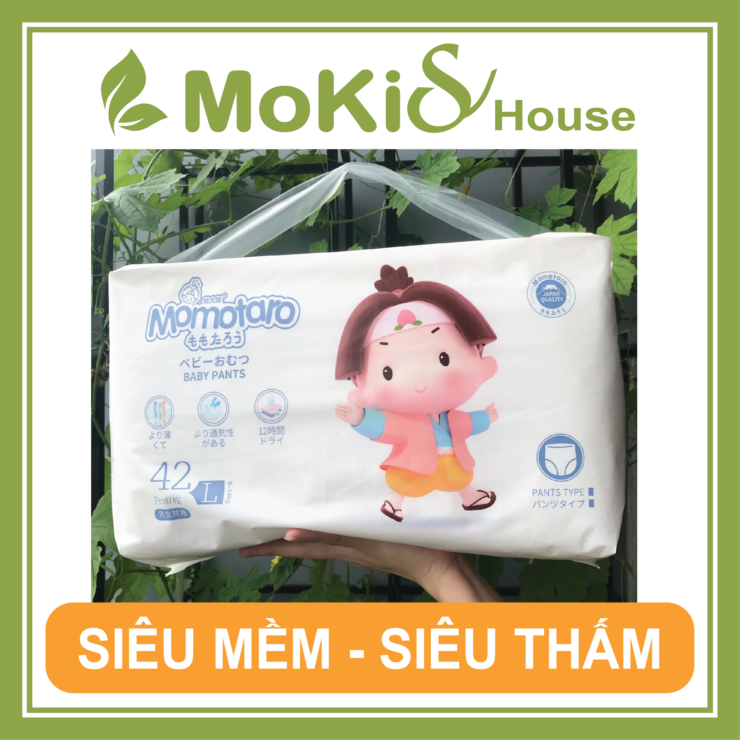 [CHUYÊN SỈ - LẺ] Tã/bỉm  MOMOTARO Nhật Bản S112/M96/M92/L84/XL78/XXL72/XXXL70