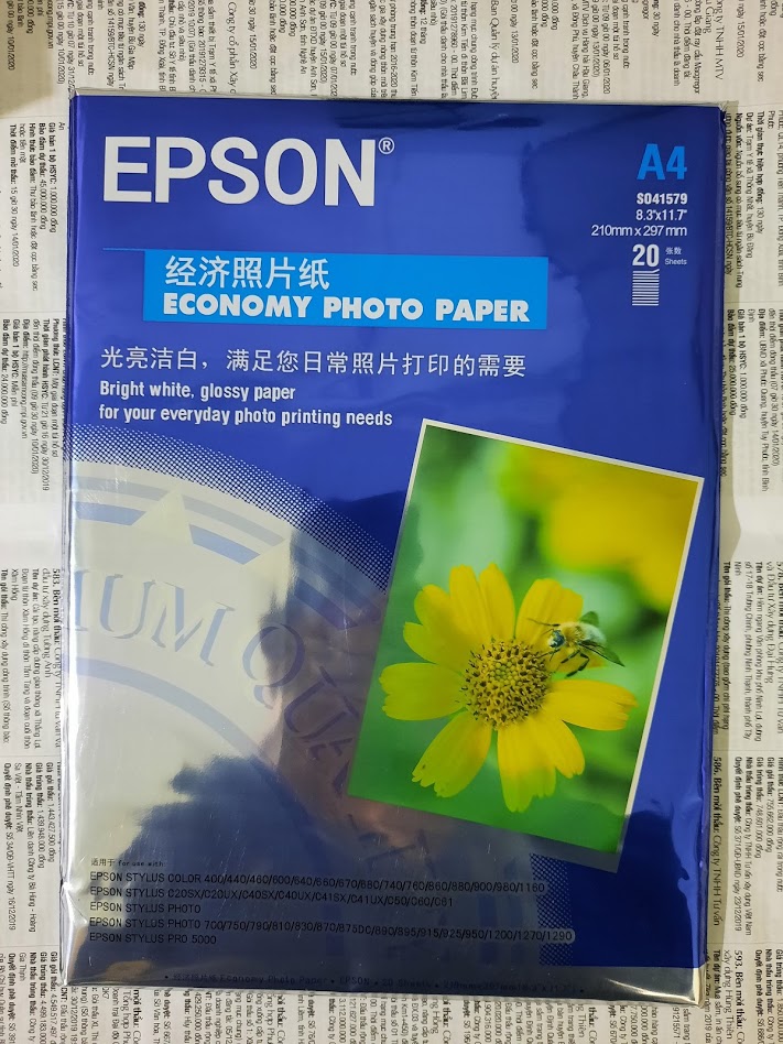 Giấy in ảnh Epson A4 200g 20 tờ/TẬP